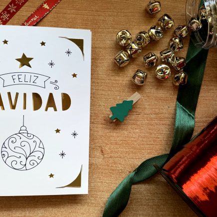 Bigliettino di Natale realizzato con Cricut